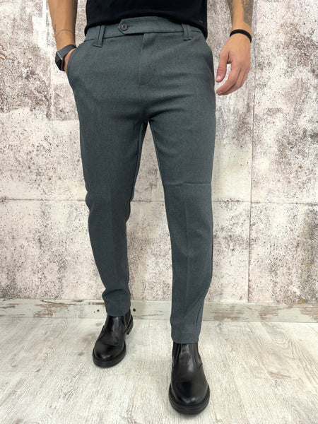 Pantalone 5 tasche grigio  Slim fit