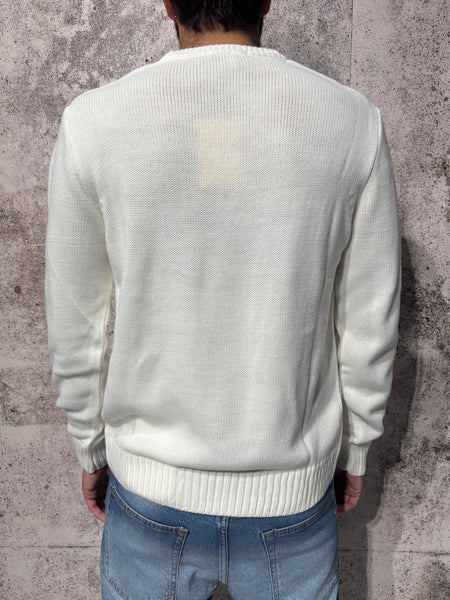 Maglione girocollo panna Courmayeur