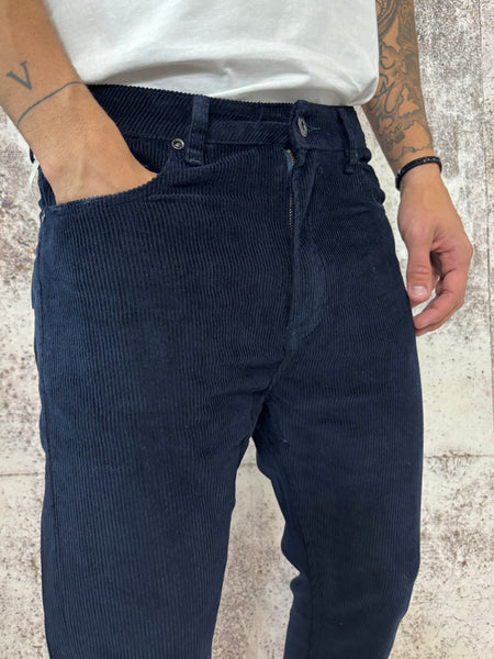 Pantalone velluto blu mod. Cooper