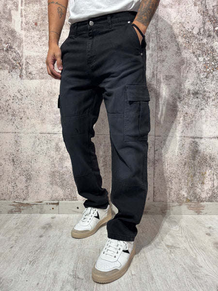 Pantalone cargo nero P14