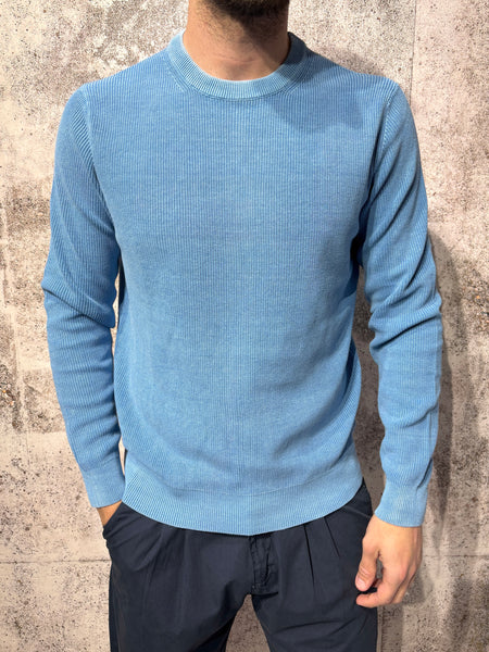 Maglioncino costine azzurro