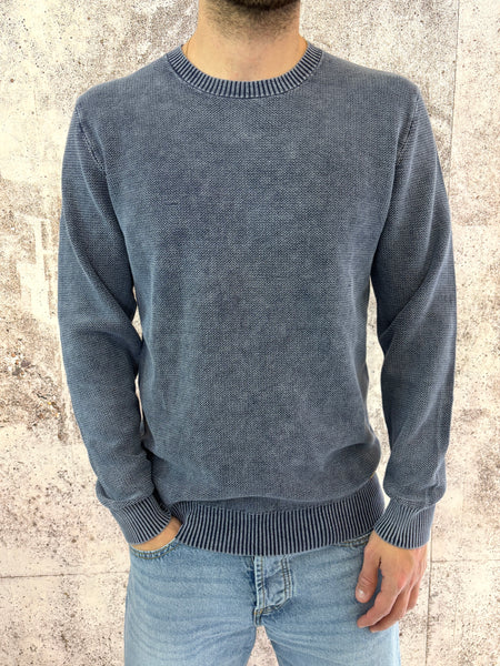 Maglioncino lavorato blu polvere