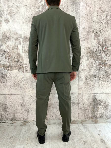 Abito monopetto verde militare Slim Fit