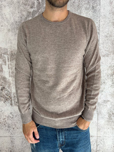 Maglione beige misto cashmere
