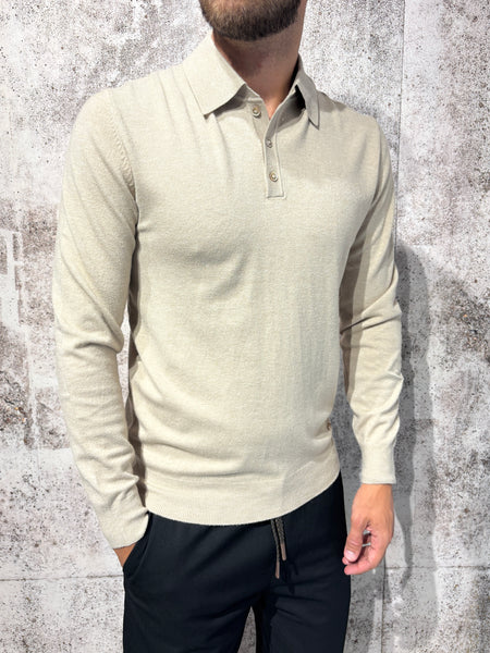 Polo beige m/l in maglia art. GL508