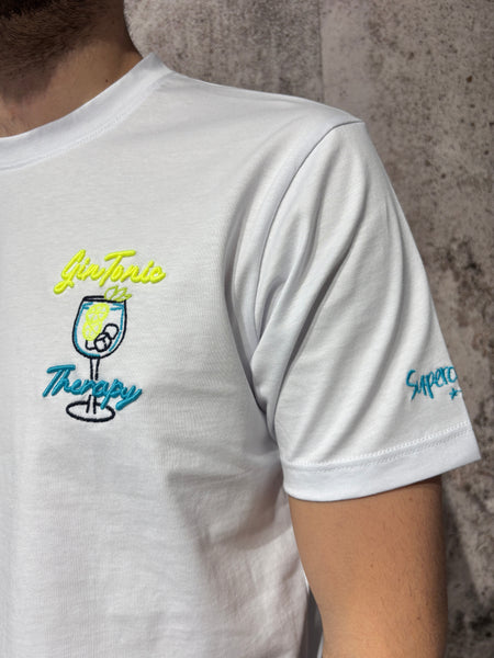 T-Shirt bianca Gin Tonic Therapy