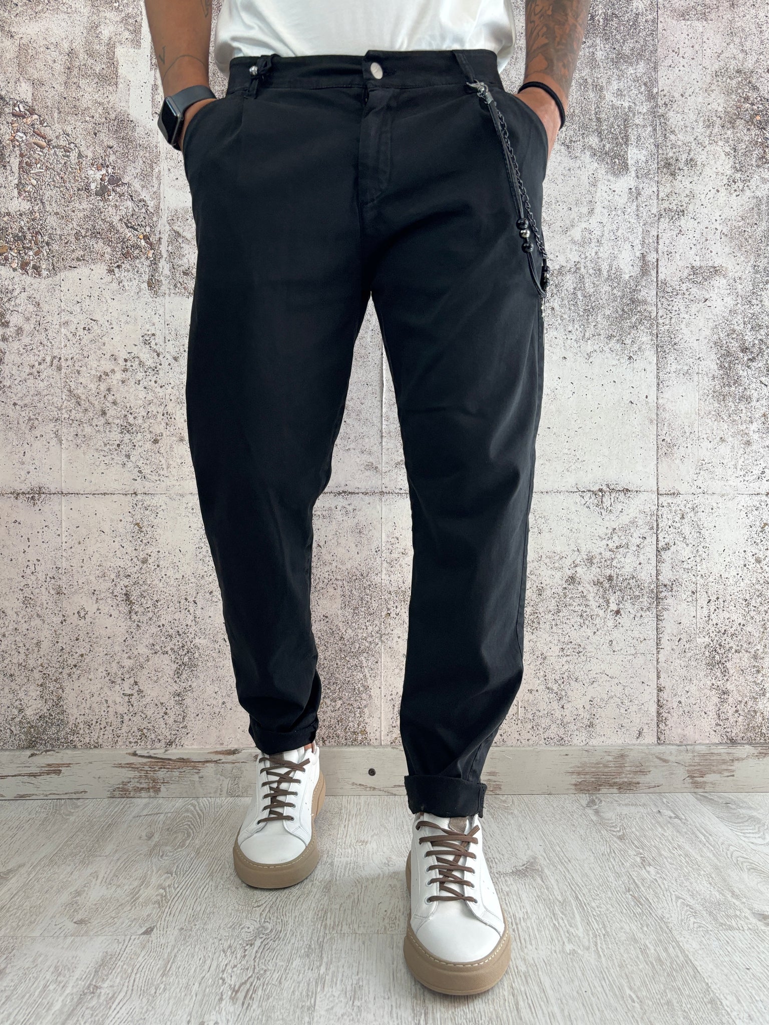 Pantalone pince nero