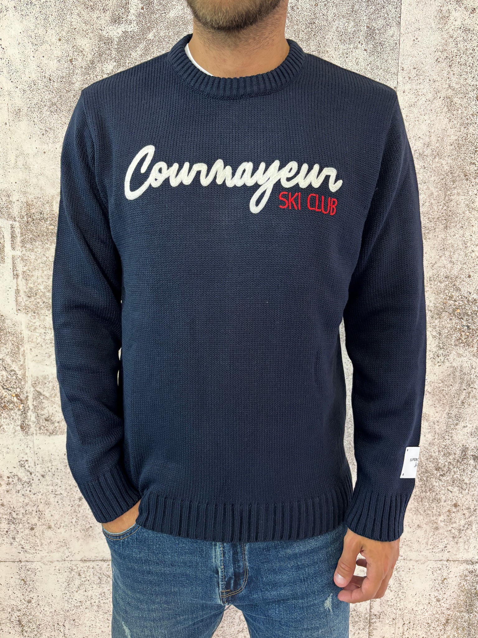 Maglione blu navy Courmayeur