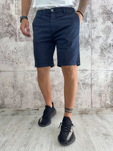 Bermuda chino cotone blu
