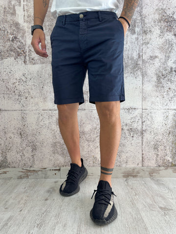 Bermuda chino cotone blu