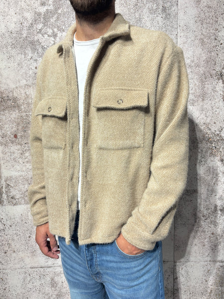 Giacca overshirt Teddy cammello
