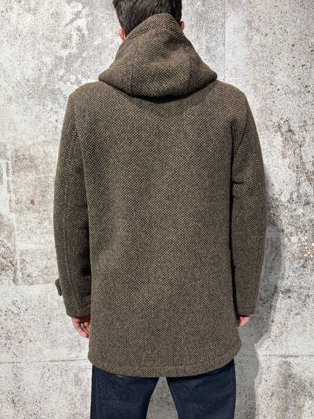Cappotto mod. parka lana tabacco