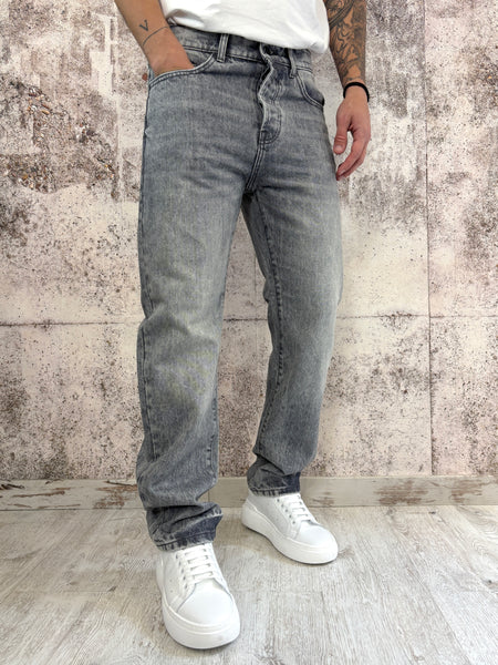 Jeans Straight Fit grigio chiaro