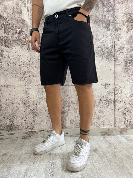 Bermuda jeans nero