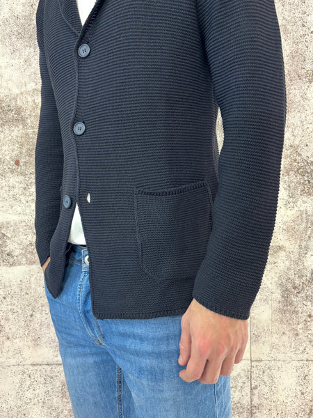 Giacca in maglia blu