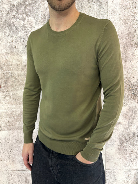 Maglioncino basic verde militare