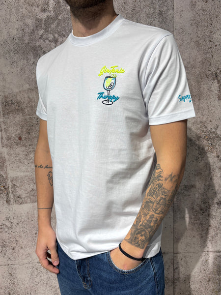 T-Shirt bianca Gin Tonic Therapy