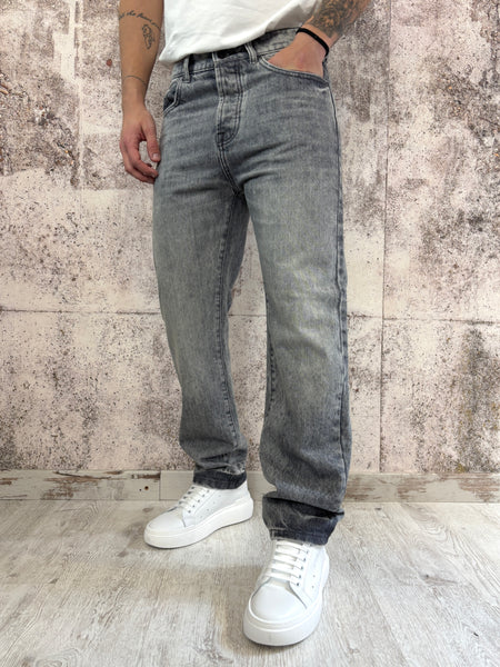 Jeans Straight Fit grigio chiaro