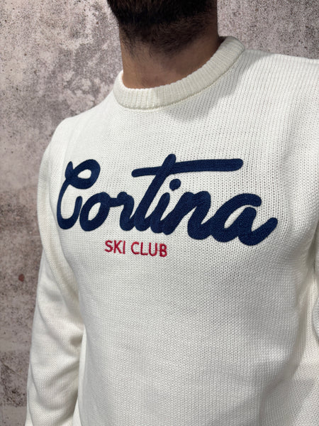 Maglione girocollo panna Cortina