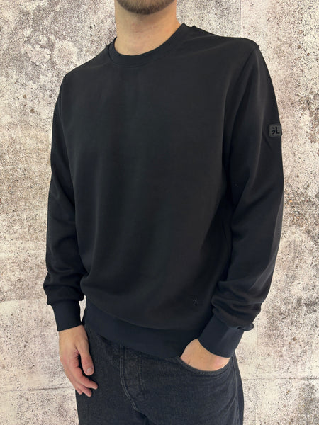 Felpa girocollo nera