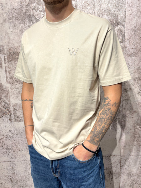 T-Shirt beige ricamo W