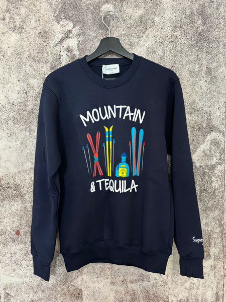 Felpa blu Mountain & Tequila