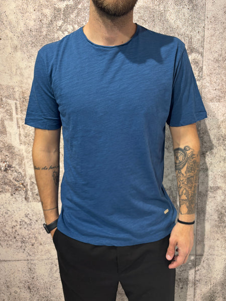 T-Shirt blu fiammata