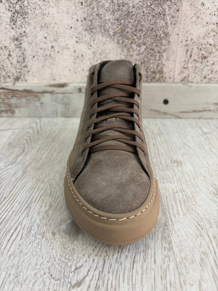 Sneakers alte beige camoscio