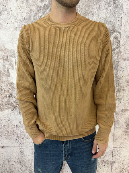 Maglione costa inglese cammello