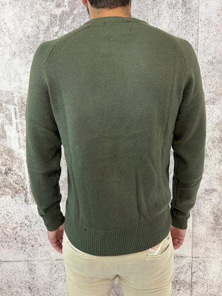 Maglione raglan verde militare