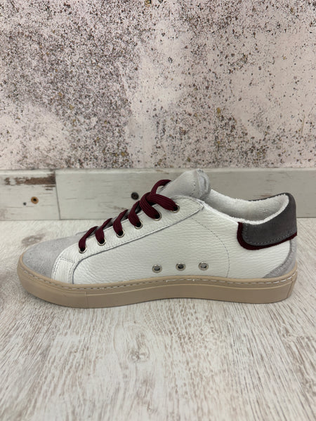 Sneakers Olympic bianca/grigia/bordeaux
