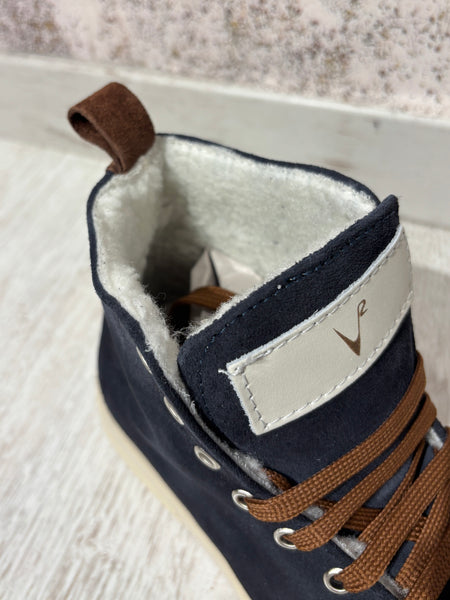 Stivaletto Teddy blu/tabacco