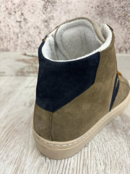 Sneakers alta Olympic beige/blu