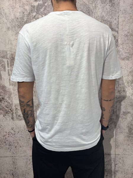 T-Shirt bianca fiammata