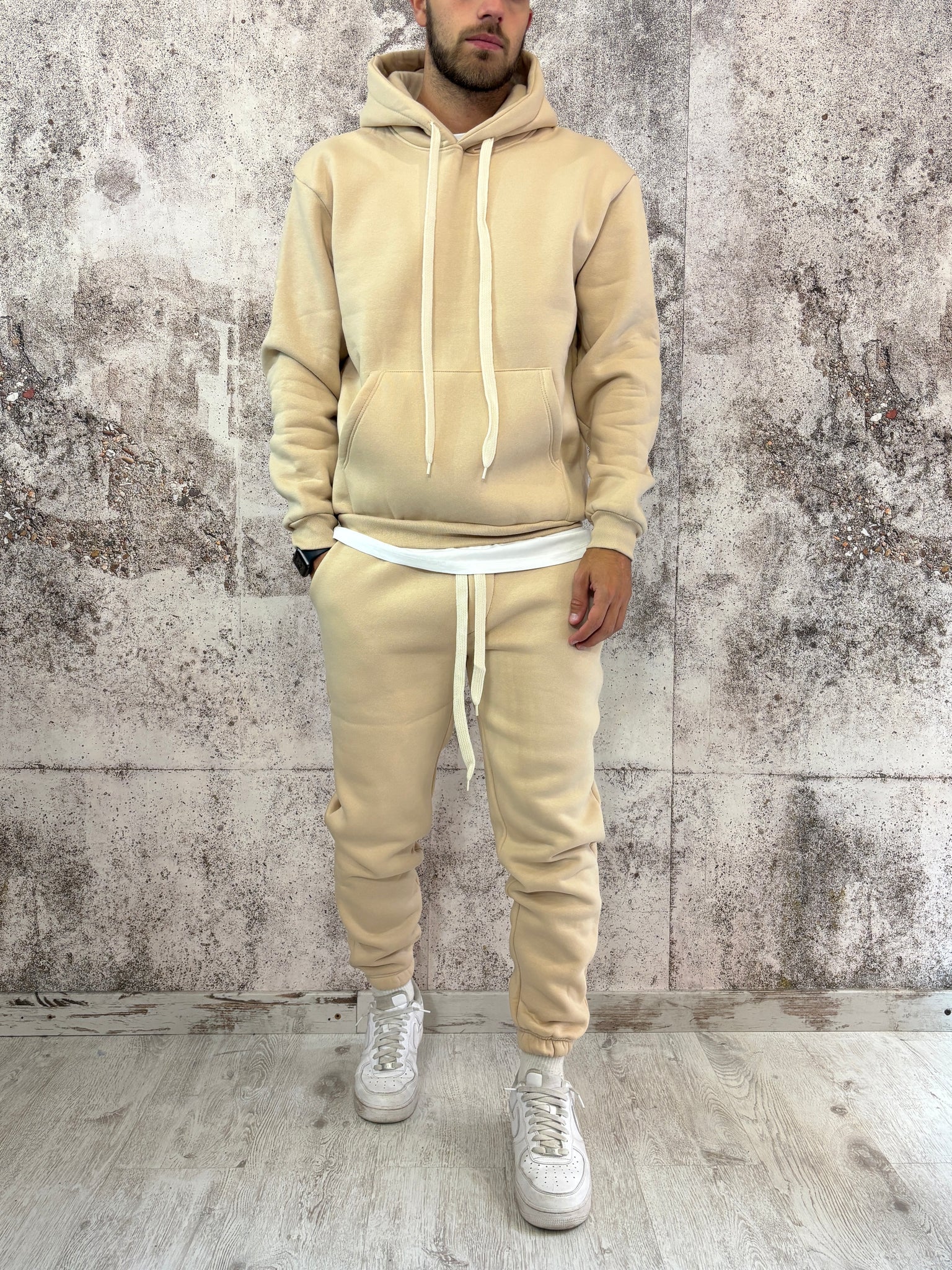 Completo tuta beige