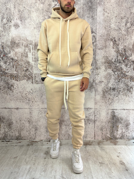 Completo tuta beige