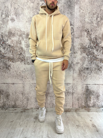 Completo tuta beige