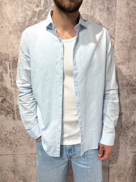 Light blue Linen/Cotton Shirt