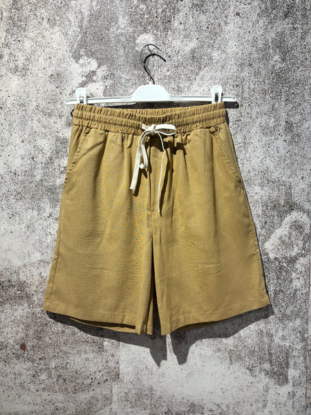 Bermuda misto lino camel