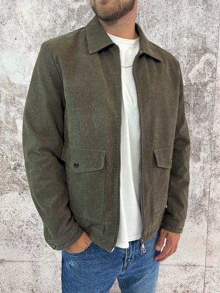 Giacca ecopelle militare