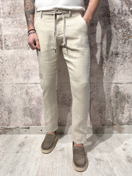 Sand linen trousers art. Michigan