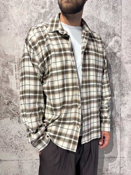 Camicia flanella scozzese moro