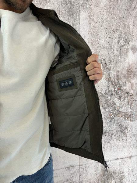 Field Jacket verde militare ecopelle