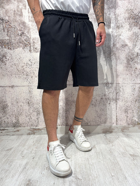 Black jumpsuit Bermuda shorts