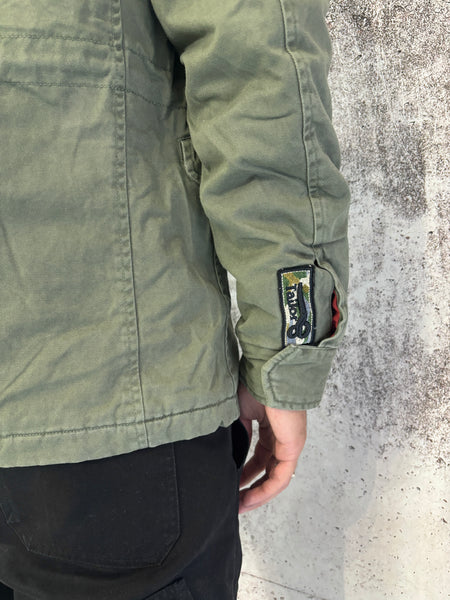Field jacket militare con patch