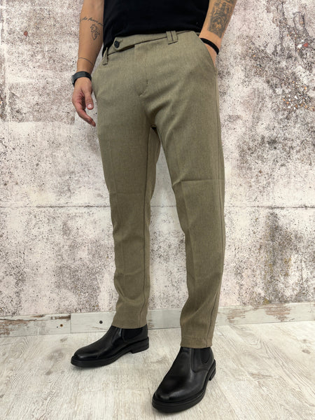 Pantalone 5 tasche khaki Slim Fit