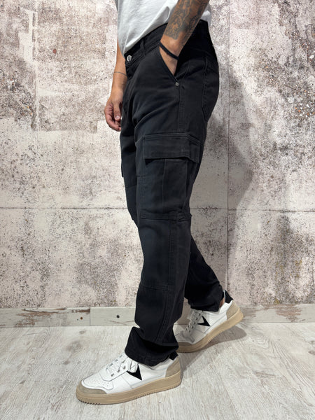 Pantalone cargo nero P14