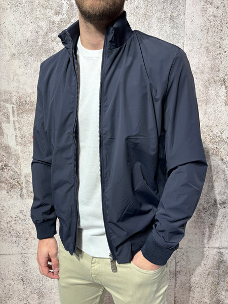 Giubbino blu tessuto tecnico