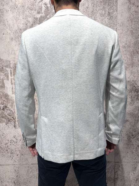 Giacca monopetto jacquard grigia