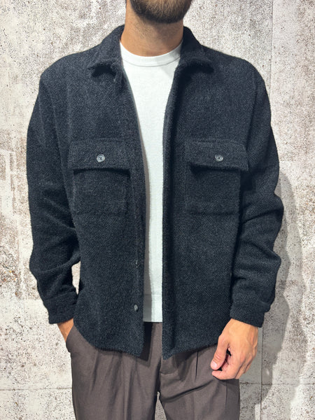 Giacca overshirt Teddy nera